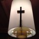 Vintage Religious Hanging Church Light With Wooden Crosses - 24 