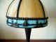 Stained Glass Table Lamp Water Scene Sailboats Arts & Crafts Lamps photo 4