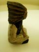 Vtg Antique Carved Indian Chief Peace Pipe Small Figurine Unknow Maker? Shop Carved Figures photo 1