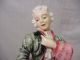 Vtg Pair Of Porcelain Figures Lady And Gentlemen Gorgeous Clothes Signed Exc Con Figurines photo 4