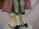 Vtg Pair Of Porcelain Figures Lady And Gentlemen Gorgeous Clothes Signed Exc Con Figurines photo 5