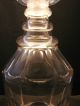 19th C Blown And Panel Cut 3 Ring Decanter Stemware photo 2