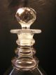 19th C Blown And Panel Cut 3 Ring Decanter Stemware photo 3