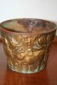 Antique Primitive Vintage 3 Dimensional Brass Mug Cup Patina Made In Greece Metalware photo 1