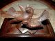Carved Black Forest Casket Box W 2 Birds Working Lock & Key Boxes photo 1