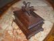 Carved Black Forest Casket Box W 2 Birds Working Lock & Key Boxes photo 3