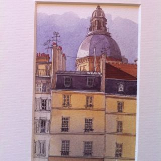 Paris Watercolor Print - Sainte Anne Dome - Pierre Deux photo