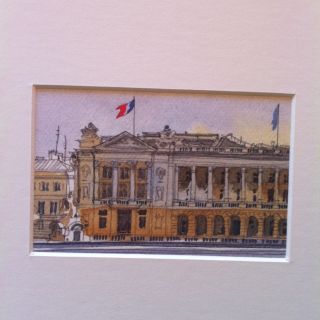 Paris Watercolor Print - Vive La France - Pierre Deux photo
