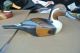 2 Vintage Wood Wooden Duck Figurines Decoys Carved Figures photo 6