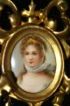 Antique Kpm German Porcelain Plaque Queen Louise Louisa Prussia Portrait Framed Other photo 1