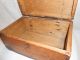 Outstand Early American Primitive Hand Crafted,  Dovetailed Handled Box Primitives photo 2