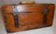 Outstand Early American Primitive Hand Crafted,  Dovetailed Handled Box Primitives photo 3