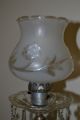 Antique Vintage Hurricane Globe Crystal Glass Prism Table Light Lamp Euc Lamps photo 4