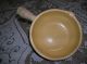 Yelloware Yellowware Handled Dish,  Hollow Handle,  Appears Handmade,  Old ~vintage Bowls photo 1