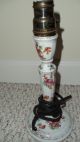 Vtg/antique Porcelain Prussian China Germany Floral Table Lamp No Shade 10 ' Tall Lamps photo 1