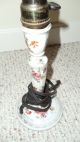 Vtg/antique Porcelain Prussian China Germany Floral Table Lamp No Shade 10 ' Tall Lamps photo 3