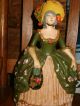 Antique Colonial Lady Lvl Cast Iron Doorstop Metalware photo 4