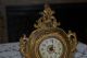 Early 1900 ' S Ornate Westclox Mantle Alarm Clock,  Cast Iron Bronze Finish Clocks photo 3