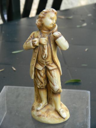 Antique German - Ivory Porcelain - Ebs - Ernst Bohne & Sohne Boy Figurine photo