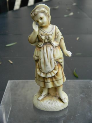 Antique German - Ivory Porcelain - Ebs - Ernst Bohne & Sohne - Young Girl Figurin photo