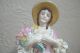 Vintage Ceramic Porcelain Victorian Hand Painted Woman Female Figurine Statue Figurines photo 2