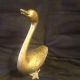 Vintage Cast Brass Geese Solid Brass Goose & Gander Metalware photo 2