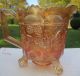Antique 20 ' S Fenton Carnival Glass Pitcher Marigold Butterfly & Berry Blackberry Pitchers photo 1