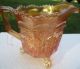 Antique 20 ' S Fenton Carnival Glass Pitcher Marigold Butterfly & Berry Blackberry Pitchers photo 2