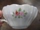 Delicate Hand Painted Porcelain Cup And Saucer Violets Pink Flower On Outside Cups & Saucers photo 2
