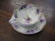 Delicate Hand Painted Porcelain Cup And Saucer Violets Pink Flower On Outside Cups & Saucers photo 4