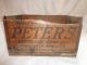 Vintage Peters Small Arms Ammunition Box Crate Wood Ohio 20g Boxes photo 3