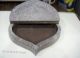 Unusual Large Wood Heart Box W Carved Swans - Antiqued W Hinged Lid - Boxes photo 3