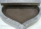 Unusual Large Wood Heart Box W Carved Swans - Antiqued W Hinged Lid - Boxes photo 4