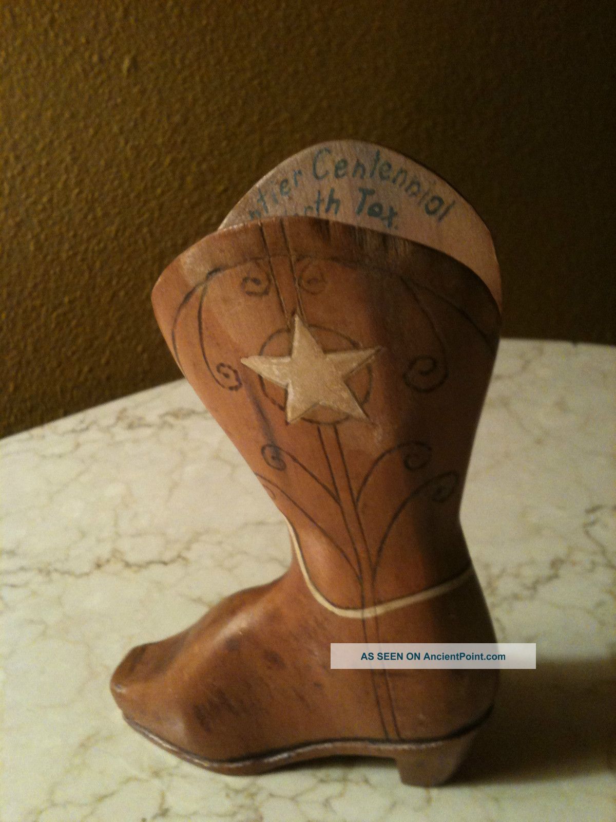 Fort Worth Frontier Centennial Wooden Boot From 1936 Other photo