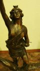 French Antique Bronzed Spelter 19th Sculpture Statue Woman Standing On An Eagle Other photo 2
