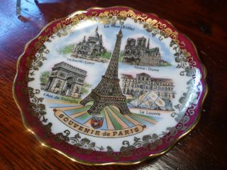 Antique Vintage Porcelain Plate,  Limoges,  Paris,  Hand - Coloured,  Arts, photo