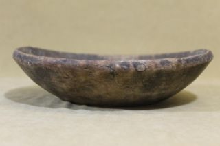 Small 18thc Antique Early American Primitive Personal Wood Bowl Nr photo