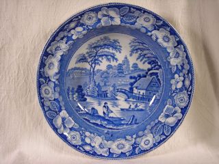Antique Early 19th Century Blue & White 