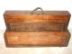 Awesome Antique Tramp Art Wooden Carpenter ' S Tool Box W/tray Boxes photo 5
