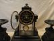 Rare Antique French Guilmet Garniture Clock Set Of 3,  Circa 1890. Clocks photo 3