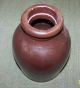 Vintage Reddish Brown Albany Glaze Pottery Jar Crocks photo 1