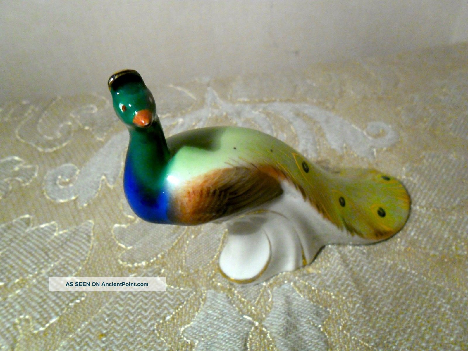 Drasche Porcelain Peacock - Hand - Painted - Made In Hungary Figurines photo