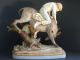 Large Rare Antique Copeland Porcelain Figurine Boy On Donkey & Dog 1883 Figurines photo 9
