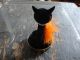 Vintage Max Factor Sophisti - Cat Black Cat Orange Rhinestone Eyes Case Perfume Bottles photo 2