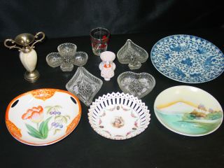 Large Lot Estate Sale Collectibles/ Figurine,  Plates,  Playing Card Dishes,  Vase photo