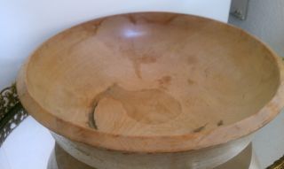 Wood Primitive Rustic Wooden Fruit Bowl photo