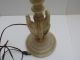 Antique Sensational Alabaster Marble Carved Lg Two Birds Table Lamp Base W Harp Lamps photo 5
