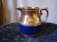 Vtg Copper Luster Ware Creamer,  Jug,  Deep Blue,  Hand Decorated,  Good Condition Creamers & Sugar Bowls photo 2
