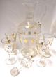 Antique Bohemian Moser Crystal Art Glass Gilt & Enamel Decanter & 4 Glasses Decanters photo 1