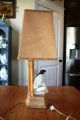 Mid Century Bamboo Hollywood Regency Porcelain Shade Lamp By Lea Lamps photo 6